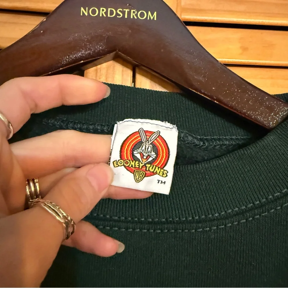 Vintage Looney Tunes 1997 Dark Green Graphic Crewneck XXL - Picture 2 of 10